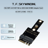 M.2 A+E Key to 2230 NVME Adapter PCIE 3.0 X4 M.2 NGFF SSD Converter for Mini PC/Laptop/Industrial Storage Upgrades