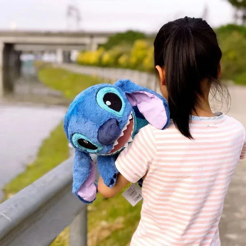 35CM Nowa pluszowa zabawka Disney Lilo & Stitch Anime Doll Hand Puppet Cartoon Stuffed Soft Kawaii Companion Prezent urodzinowy dla dzieci