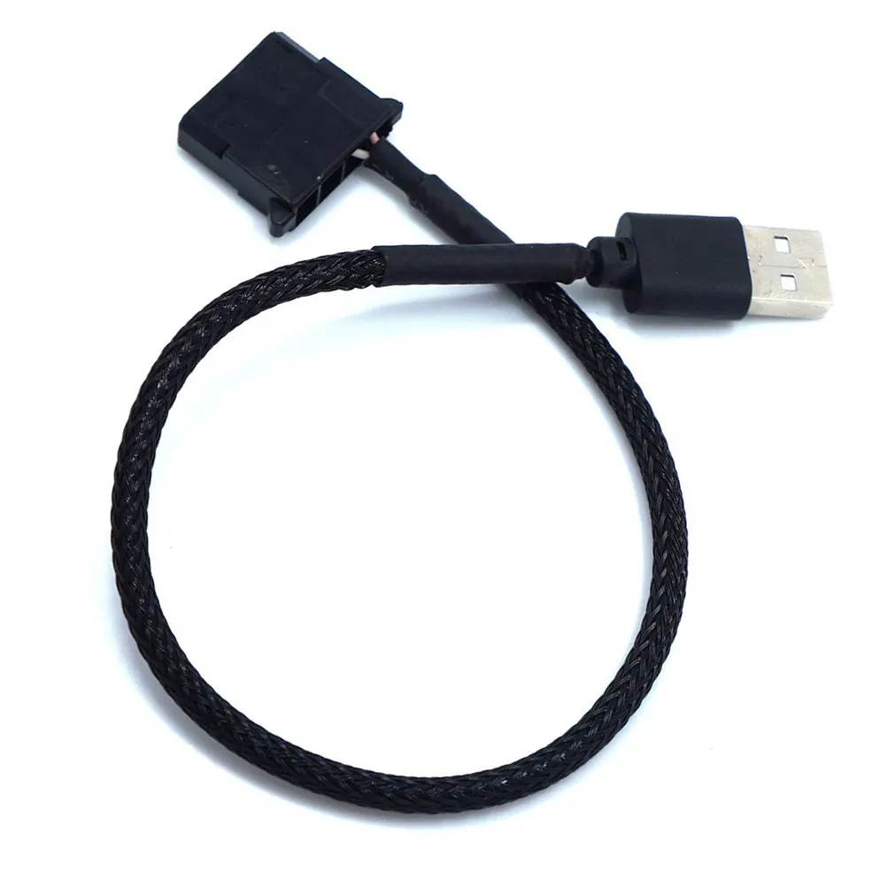 2.0 A Male to Fan Power Cable Supports 5V Perfect for Pc Case Cooling System Fan Adapter Cable
