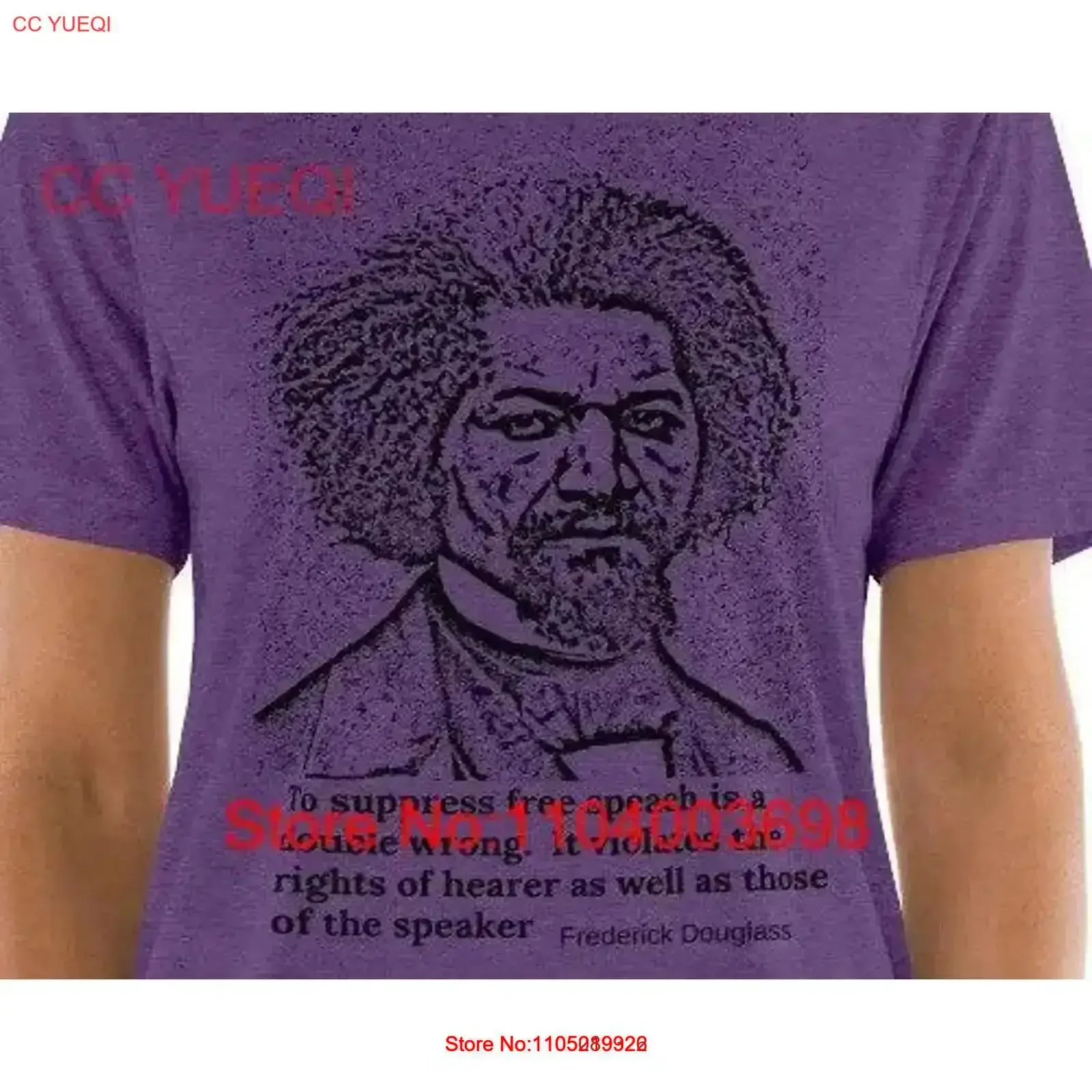 

Frederick Douglass Quote To suppress free speech T Shirt vintage Washed Versatile homme Stylish Breathable Comfortable vintage