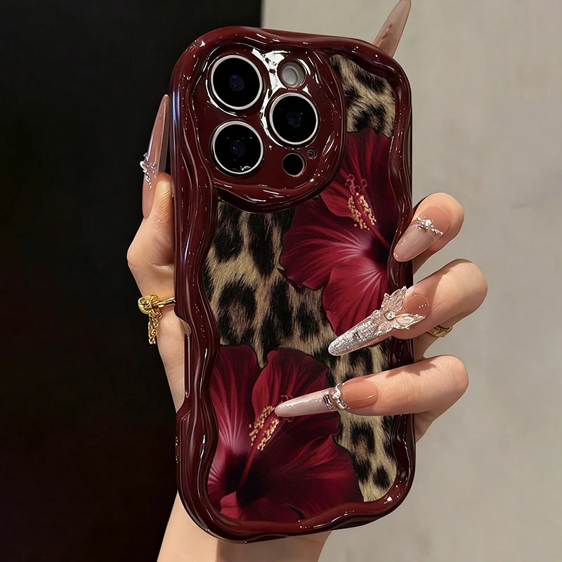 Cheetah,Leopard Print Leopard Print Cream Texture Soft Phone Case For IPhone 18 17 16 15 14 13 12 11 Pro Max Plus 16e 17e Cover