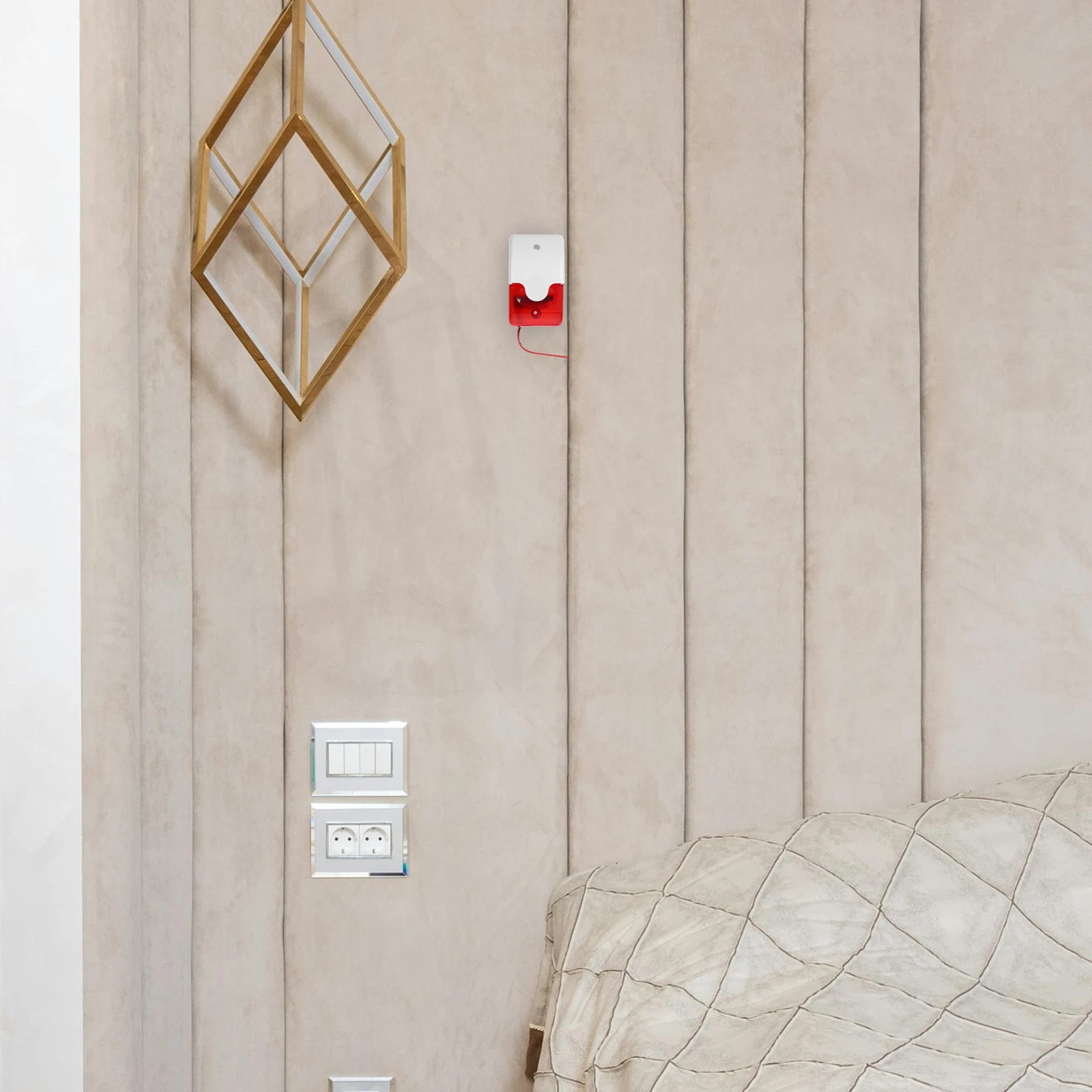 

Sound Light Alarm Sensor High Sensitivity Fire For Home Safety Compact Long Life Light