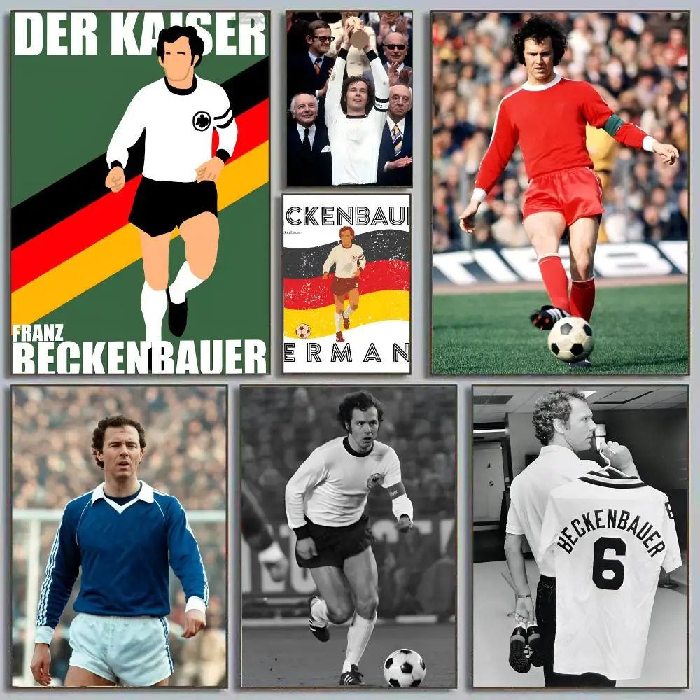 Franz Beckenbauer Der Kaiser Football Legend Painting Calligraphy Eco-friendly canvas wall decor Vintage Office frameless