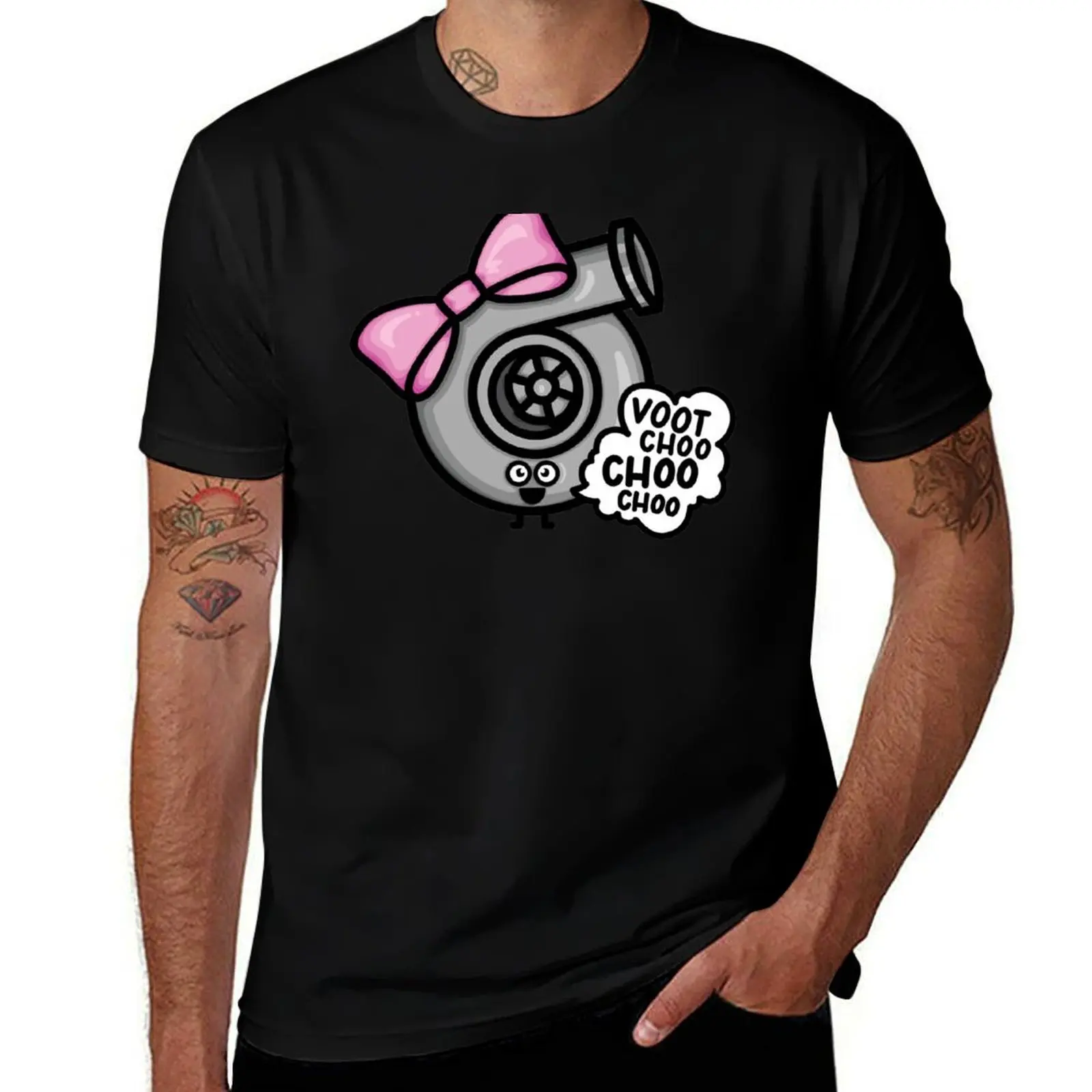 What Does The Cutest Turbo say - Pink Bow T-Shirt Basic Solid Tee for Daily Use T-Shirt