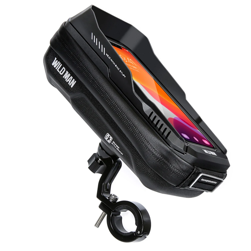 AliExpress NONE WILD MAN Mountain Bike Hard Shell Handlebar Bag 0.6L Cycling Bag Phone Holder Touch Screen Quick Release for MTB Bike Motorcycle