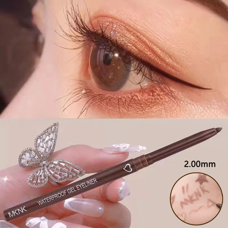 Waterproof Eyeliner Gel Pencil Blue Brown Eyeliner  Smooth Soft Easy Wearing Matte Concealer Pen Lasting Eyes Makeup Cosmetic