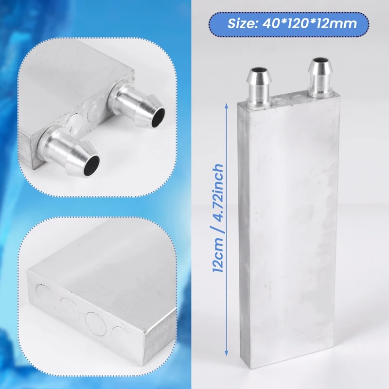 알루미늄 합금 CPU 라디에이터, 40x120mm 수냉 블록, 액체 수냉기, PC 노트북용 방열판