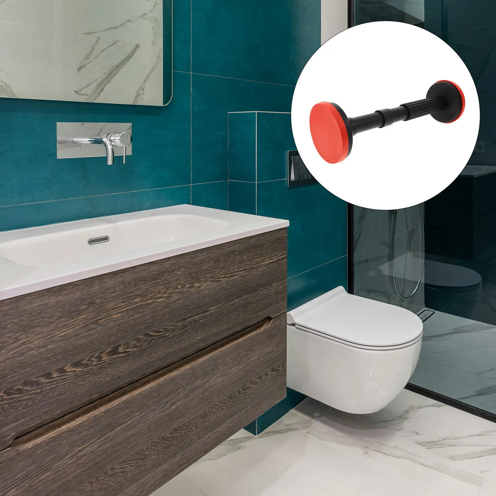 

Adjustable Support Pole for Undermount Sink Bathroom Cabinet Installation Heavy Duty Waterproof Sink Support Bracket with Dual