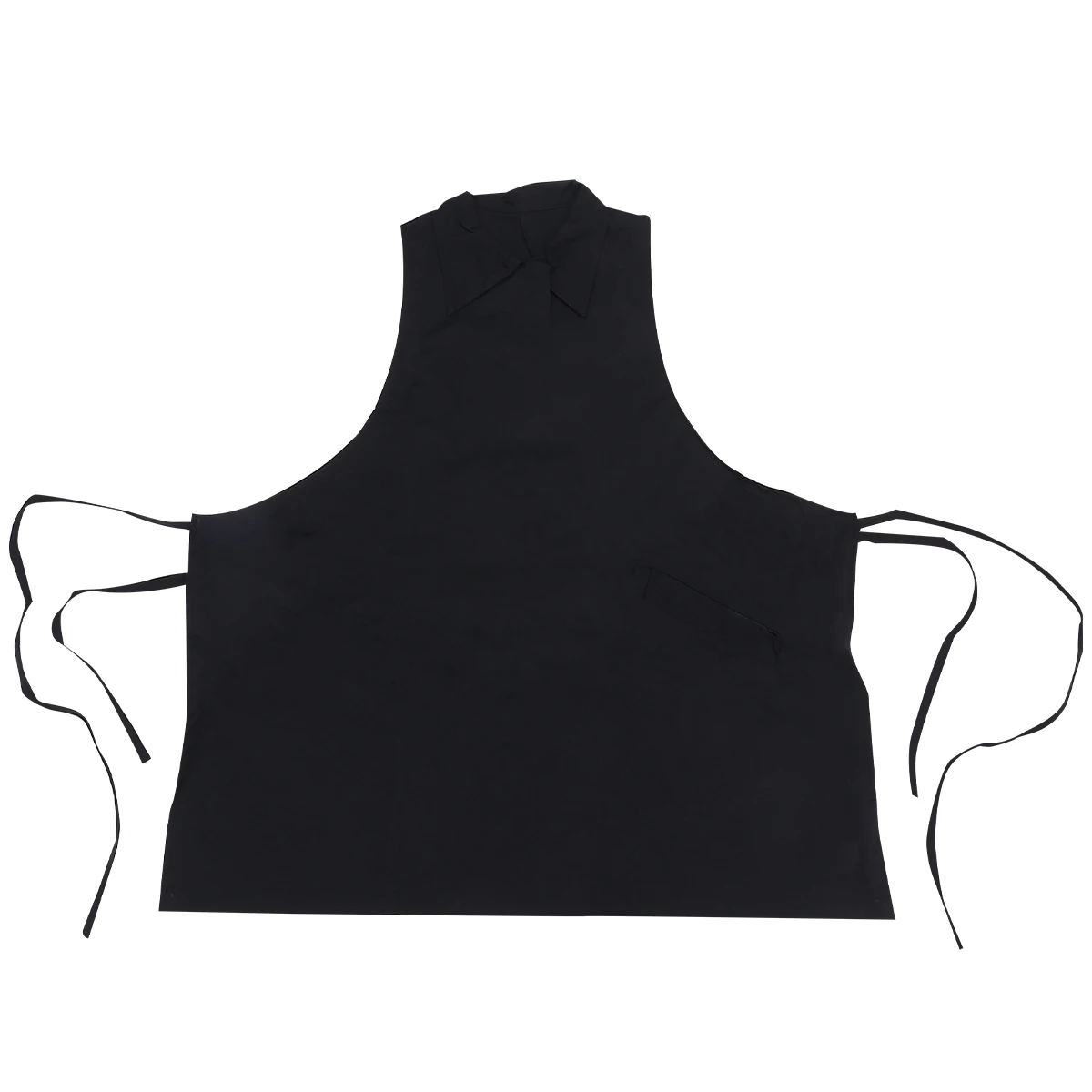 

Fashionable Apron for Barber Shop Kitchen Cafe Heavy Duty Protective Apron with Pockets Sleeveless Design Black