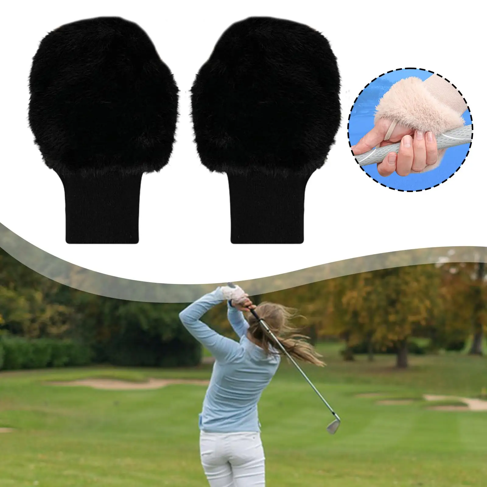 

Thicken Warm Winter Golf Gloves Ladies Half Finger Breathable Elegant Design for Outdoor Sports Autumn and Winter Golf