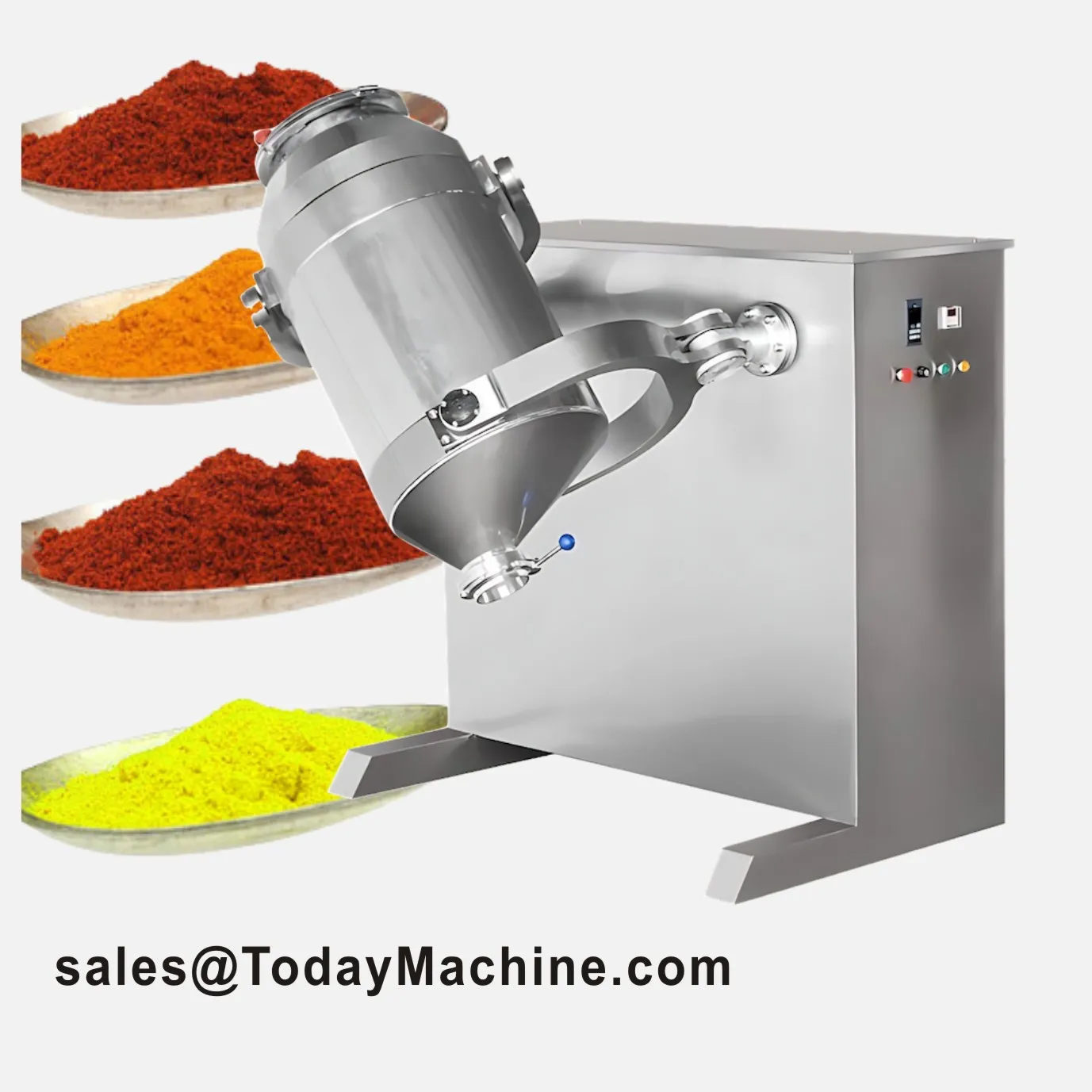 3D metal powder mixing machine swing rotating 3D industrial drum blender mixer