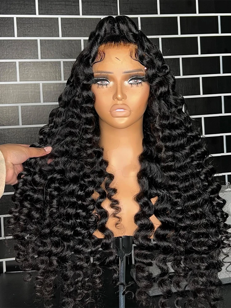 

200 Density HD Transparent Human Hair Wig 40 Inch Loose Deep Wave 13x4 Curly Lace Front 13x6 Water Wave Nature Lace Frontal Wigs
