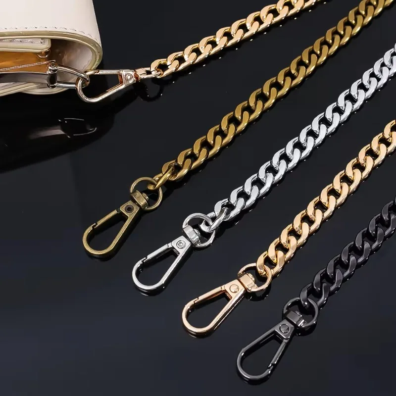 120cm Metal Aluminum Diy Bag Chain Replacement Parts Accessories for Hand-Woven Shoulder Handbag DIY Handmade Detachable Straps