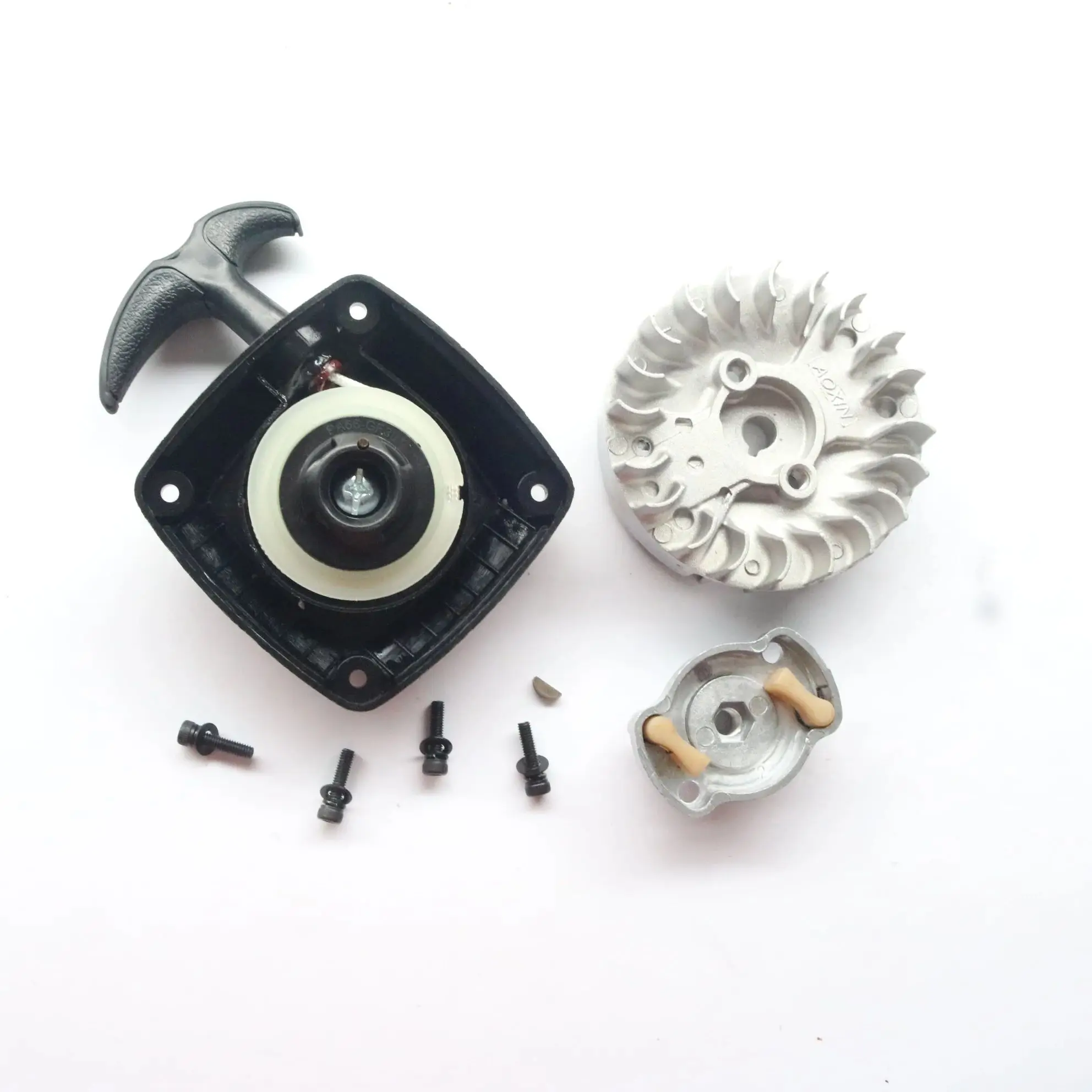 FVITEU Easy start Pull starter and Flywheel kits fit 23-32cc Zenoah CY Rofun Engine for 1/5 HPI Rovan Baja 5B SS 5T 5SC KM