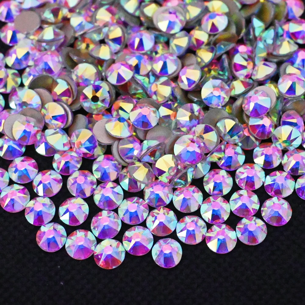 2088 AB Colors Non Hotfix Rhinestones High Quantity Super Glitter Glass Flatback Rhinestone for DIY Nail Decoration Crystal