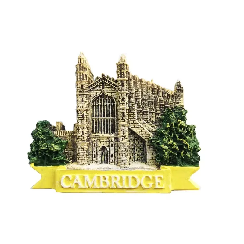 Cambridge University modeling Oxford University landmark building Creative tourism souvenir gift magnet refrigerator sticker
