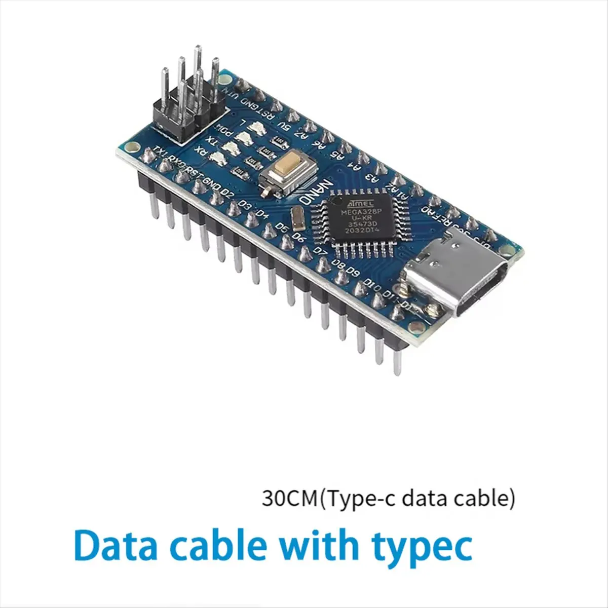 #96F Electronics Accessories,10pcs for Arduino Nano V 3.0 Atmega328 Controller Compatible Board (Blue)