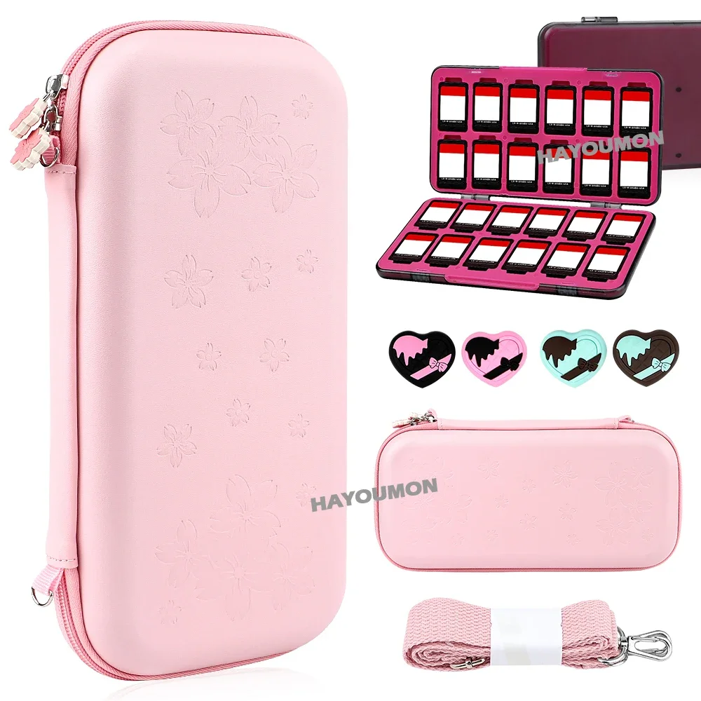 

Чехол для переноски консоли и аксессуаров Switch 2, портативная дорожная сумка с отделениями для карт, жесткая сумка для игр с крышкой джойстика