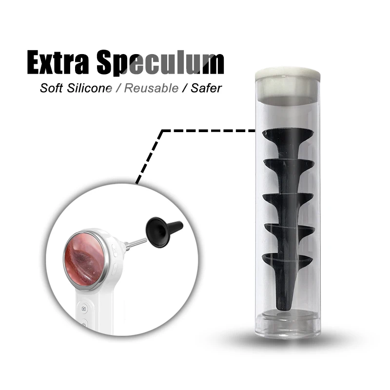 

5 шт./туба, силиконовые многоразовые сменные насадки-конусы для отоскопа, запчасти для ушных спекул, аксессуары для умной камеры SA200 B3