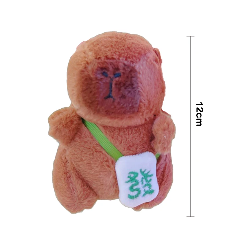 Cute Cartoon Capybara Plush Keychian Creative Stuffed Dolls Keychian Pendant Fashion Backpack Decoration Accessories Gifts