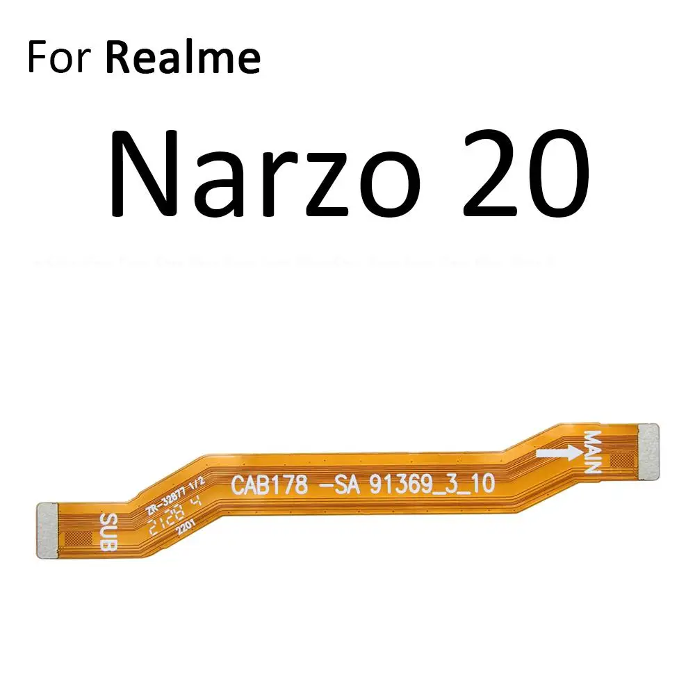 Placa-mãe Conexão Cabo Flex, OPPO Realme Narzo 10 10A 20 20A 30 Pro 30A 50 50A Prime 4G 5G