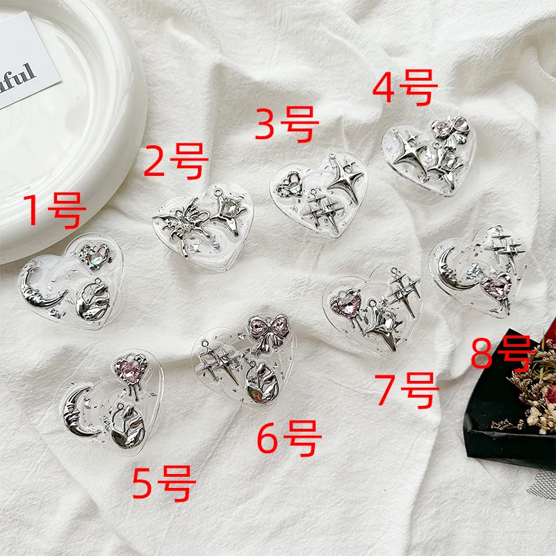 Clear Heart Phone Grip Holder Back Adhesive Y2K Coquette Phone Bracket Stand Finger Socket for Girls Daily Cell Decor Accessory view 4
