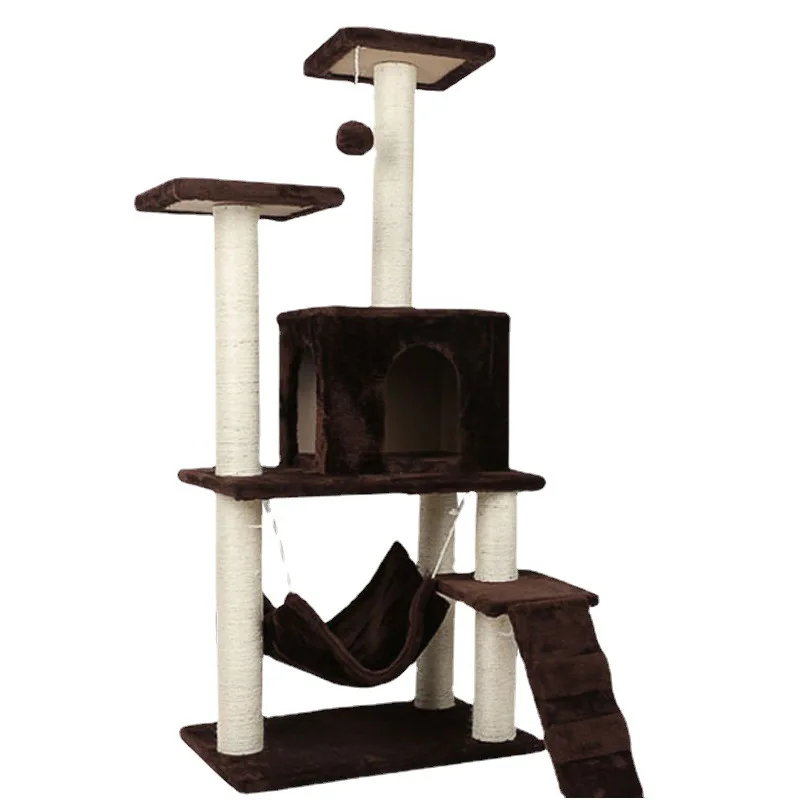 Factory Directly Sale Luxury Cat Climbing Tree Condo Scratching Cat Tower Tree House Pet Cat Tree