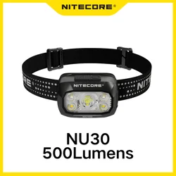 NITECORE NU30 Triple Output Headlamp 500Lumens, UHI LED , Rechargeable For Running Trekking