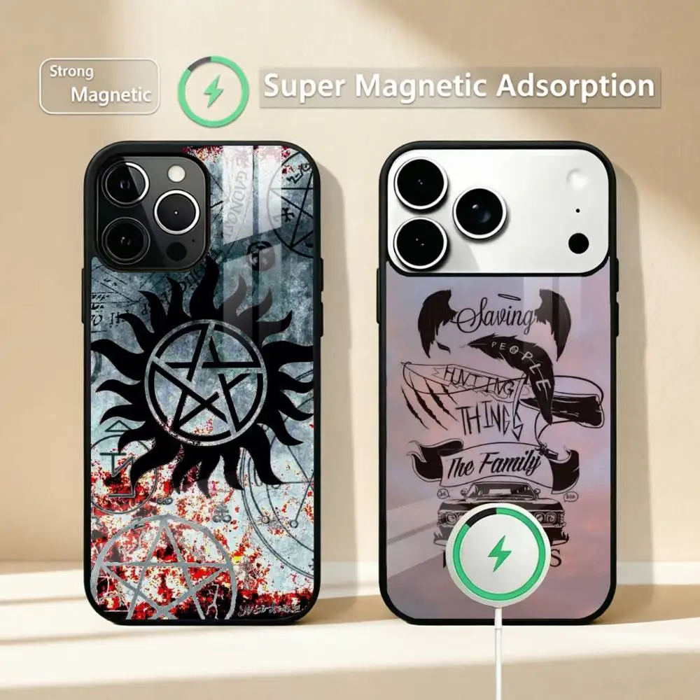 

Popular TV S-Supernaturals Cool Phone Case For iPhone17,16,15,14,13,12,11 Plus,Pro Compatible with magnetic wireless charging
