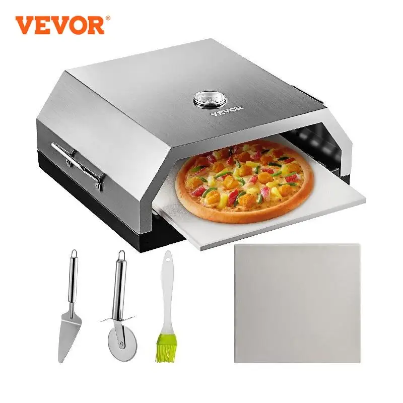 VEVOR – four à Pizza Portable en acier inoxydable, pour Grill à gaz ou à charbon, pour l'extérieur et la cour