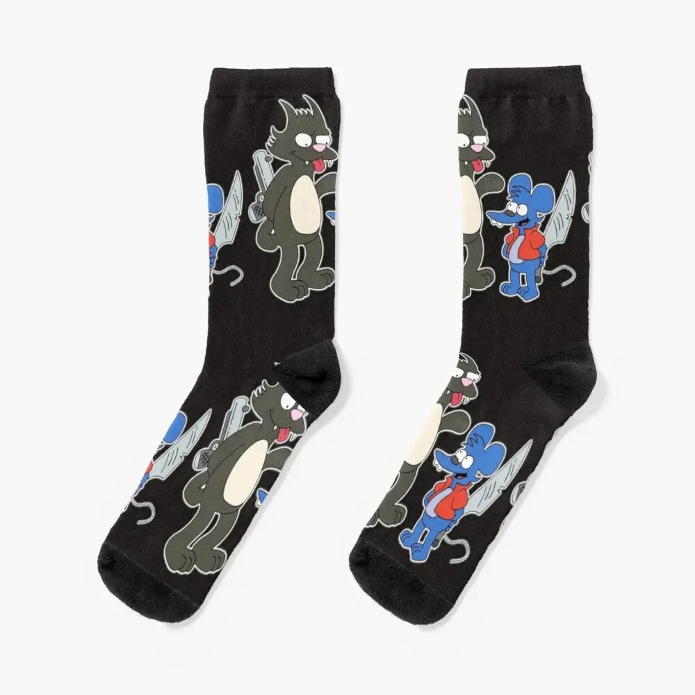 

Itchy & Scratchy Art Socks christmas gifts sheer Socks Female Men's