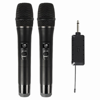 E8 Wireless Microphone 2 Channel UHF Professional Dual Handheld Mic Micphone Micro Phone For Karaoke Meeting 50m Sing Song KTV