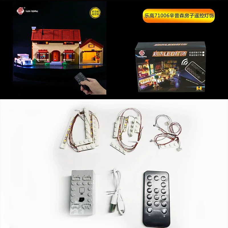 DIY LED Light Kit para casa Building Block Set, compatível com 16005, apenas luz LED, modelo sem blocos, RC 71006