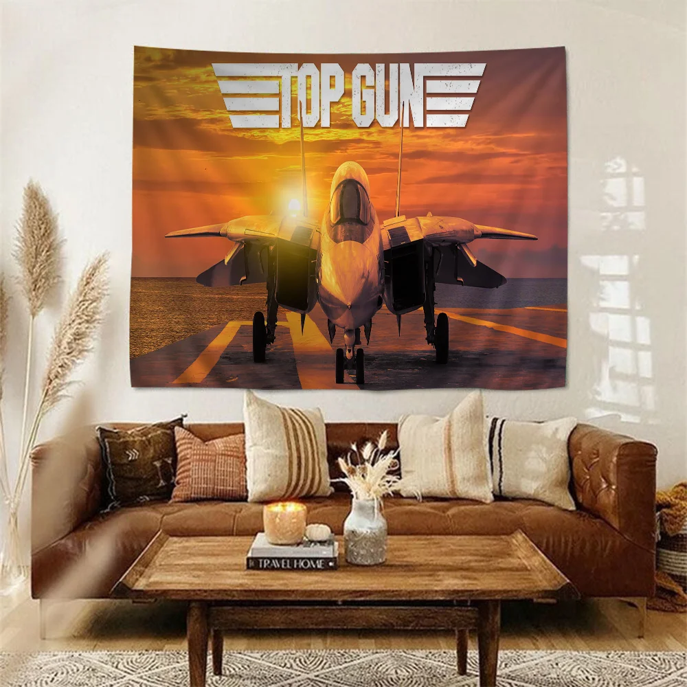 T-Top G-Gun Cartoon Tapestry Hippie Flower Wall Carpets Dorm Decor Art Home Decor