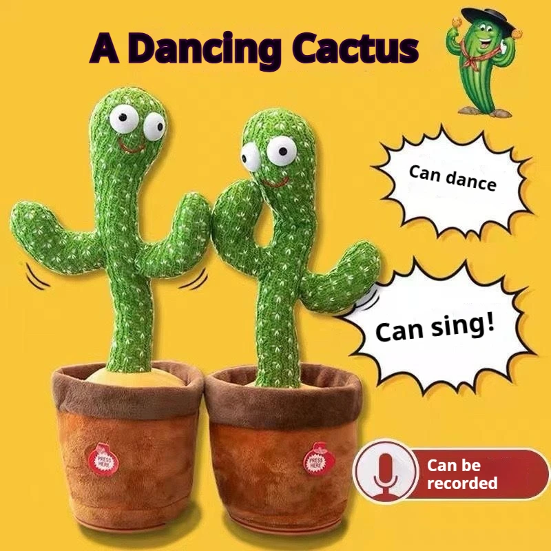 متوفر في المخزون لعبة الصبار للرقص والتحدث صبار أشعة الشمس لعبة قطيفة إلكترونية للأطفال مع 120 أغنية هدايا عيد ميلاد للأطفال