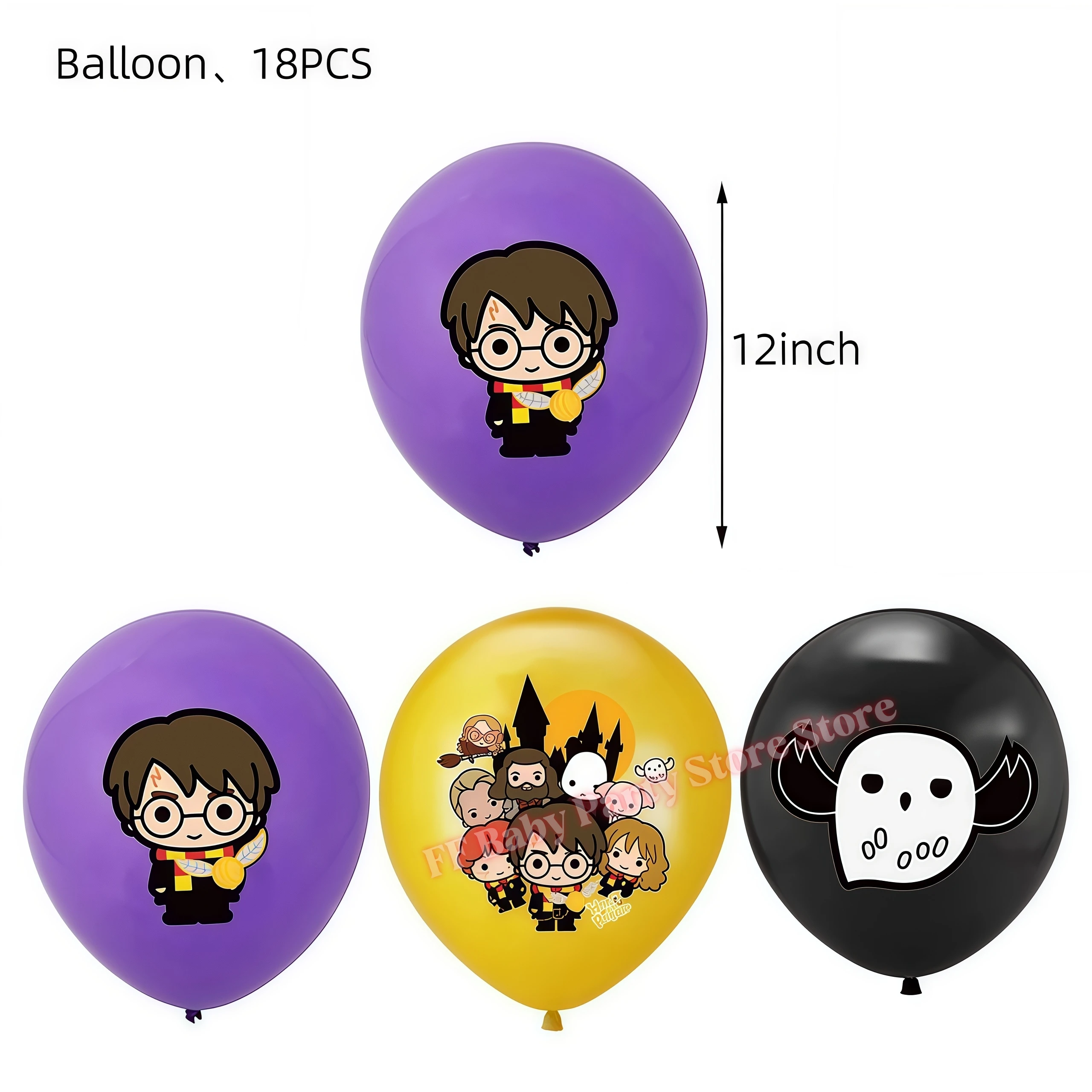 Academy Magics Geburtstagsparty-Dekoration, Harry-Potter-Motiv, Ballon, Teller, Becher, Serviette, Kindergeschenk, Babyparty-Zubehör, Event-Artikel, Souvenir – Detail 24