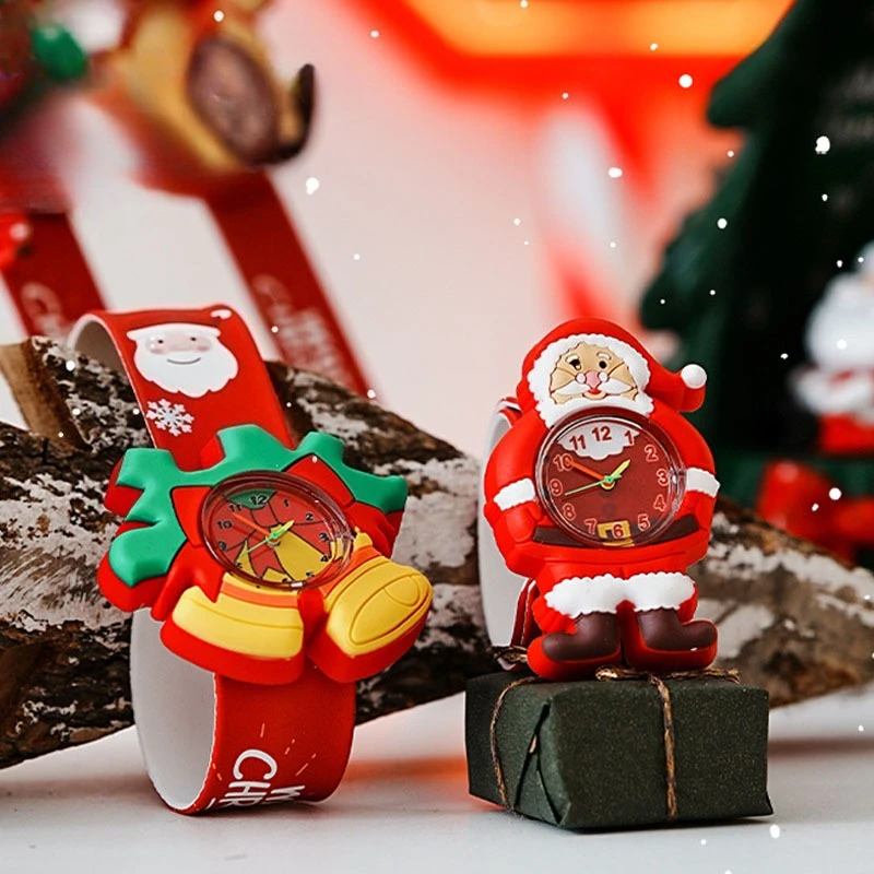Christmas Slap Wristband Electronic Watch for Kids Fun Toy Bracelet Holiday Gift and Decoration Perfect for Christmas Party
