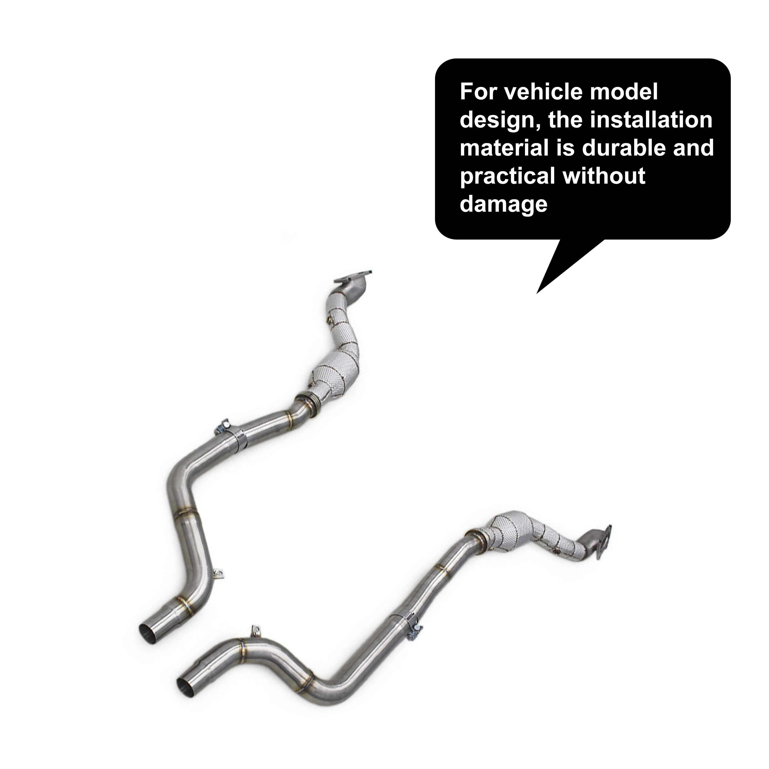 ACE Hochleistungs-Sport-Downpipe für Dodge Challenger 3.6 V6 2015-2023 Edelstahl-Qualitäts-Auspuffrohr mit Wärmeschutz – Detail 8