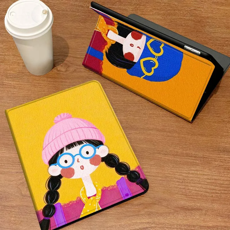 

Чехол с узором в виде шляпы и очков для девочек для планшета Samsung Galaxy Tab S6 S7 S8 S9 S10 S11 FE Plus Lite