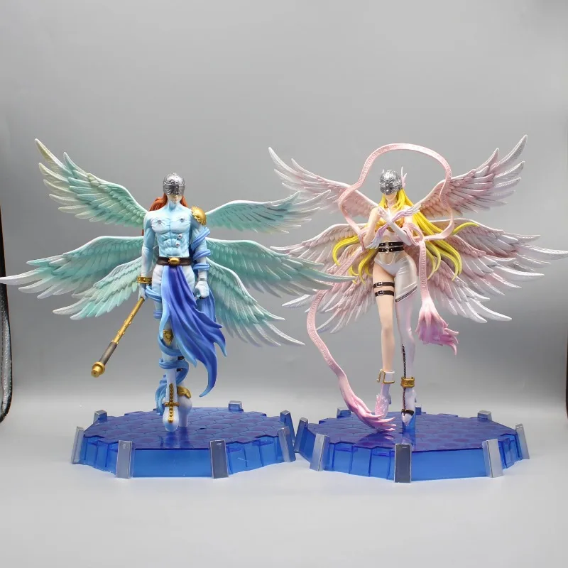

Digimon Adventure Figure GK Angemon Angewomon Manga Statue 28cm Pvc Action Figurine Collection Decoration Model Birthday Gift