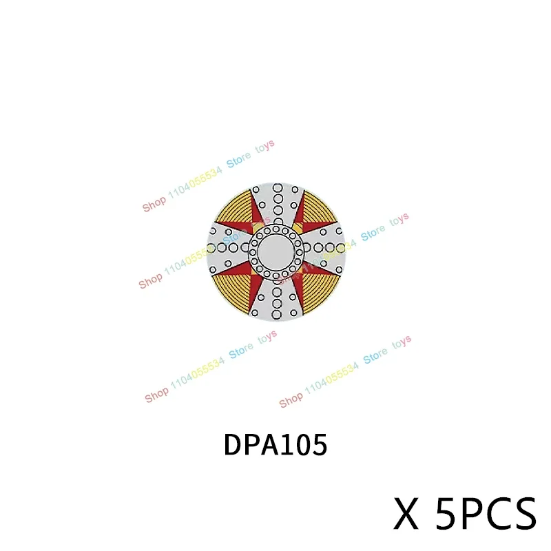 

Building Blocks Accessories Creative Shield Medieval Warrior Figures Weapon Model DIY Toys for Children Gifts PJT060 5PCS