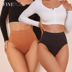 FINETOO 1 Piece High Waist Shapewear Butt Lifter Slimming Underwear Breathable Tummy Control Thongs Female Waist Trainer Panties