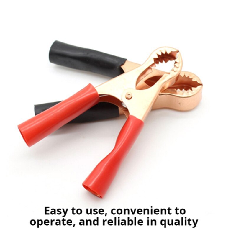  2pcs 50A Toothed Small Large Crocodile Clip Battery Clip Charging Clip High Power Inverter 