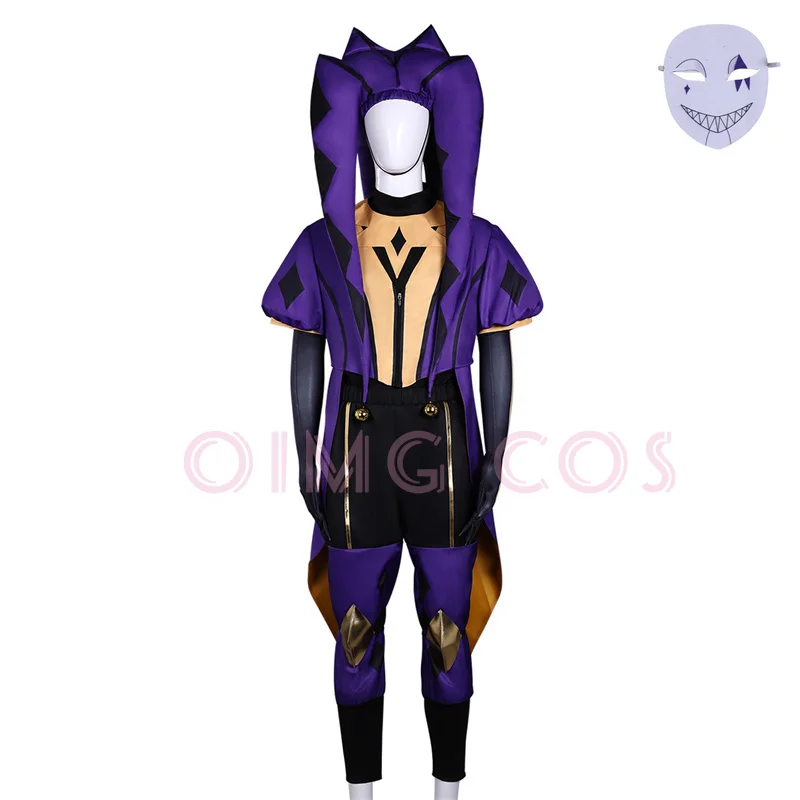 Kostium Pierrot TheFreakCircus, przebranie Harlekina dla dorosłych, strój karnawałowy, anime, Halloween, maskarada, kostiumy imprezowe dla kobiet, gra. — zdjęcie 6