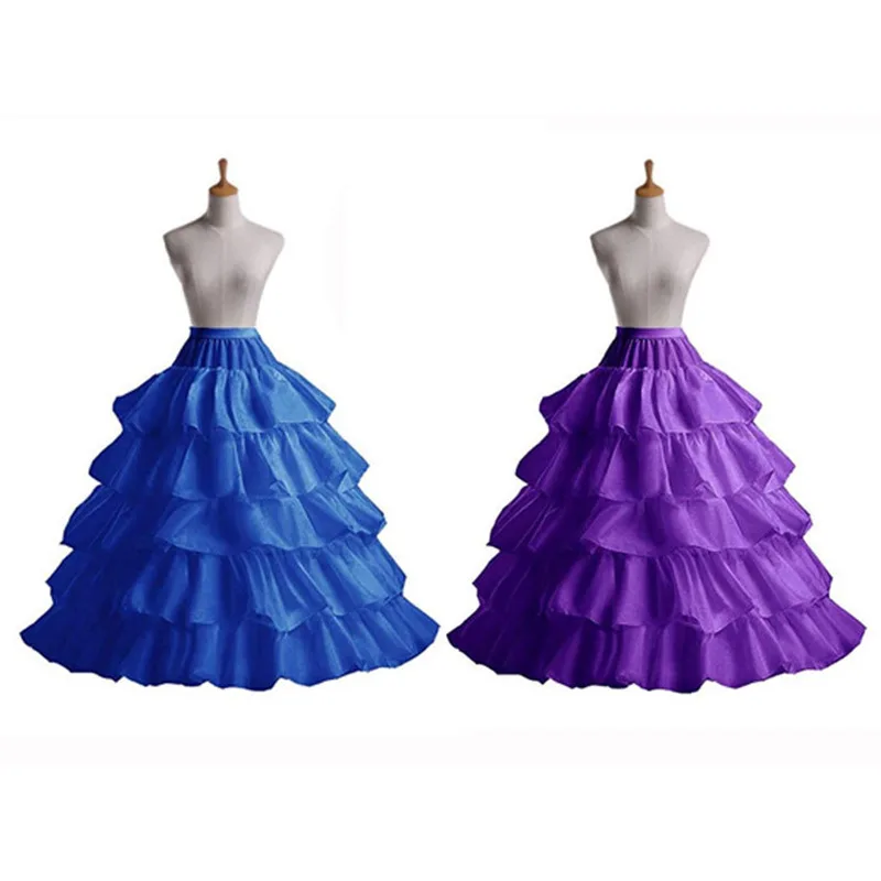 Four Steel Rings Five Ruffles Rainbow Crinoline Banquet Dress Wedding Dress Fashion Dennis Excellent Crinoline