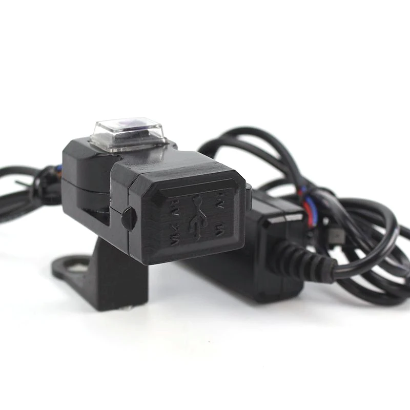 12V-24V Dual USB Port Waterproof Motorcycle Handlebar Charger Adapter Fast Charge Power Supply Socket for iphone samsung huawei