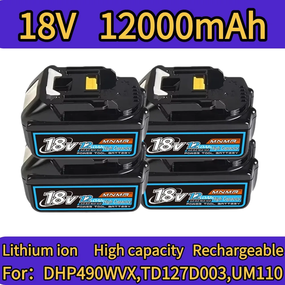 

For MakitaTool Battery 18V 12000mAh High capacityLithium-ion rechargeable battery For DHP490WVX, TD127D003, UM110