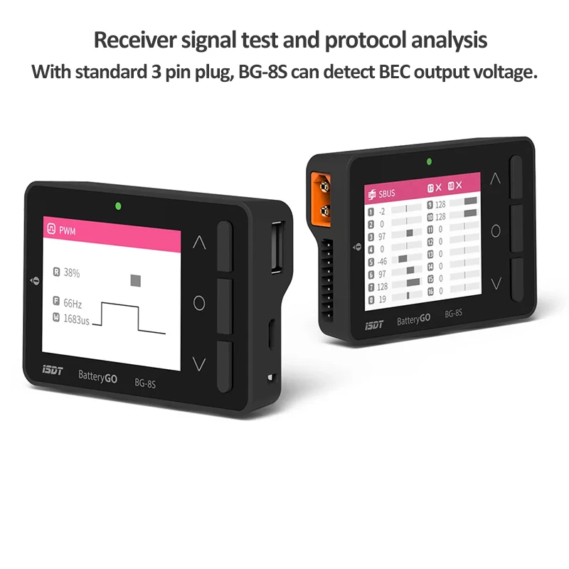 ISDT BattGo BG-8S vérificateur de batterie intelligent 2.4 IPS écran LCD contrôle numérique de la capacité de la batterie pour batterie LiHv/LPo/LiFe etc.