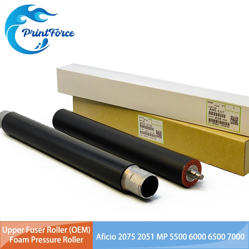 AE01-1117 AE02-0162 Original Heat Upper Fuser Roller Pressure Roller for Ricoh AF2060 2075 MP5500 6000 6001 6002 6500 7000 7500