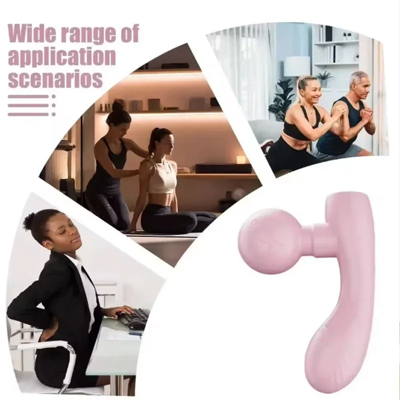 New Mini Dual-head Fascia Gun with Fourth Gear of Vibration Portable Muscle Massager Rechargeable Small Women Household Massager